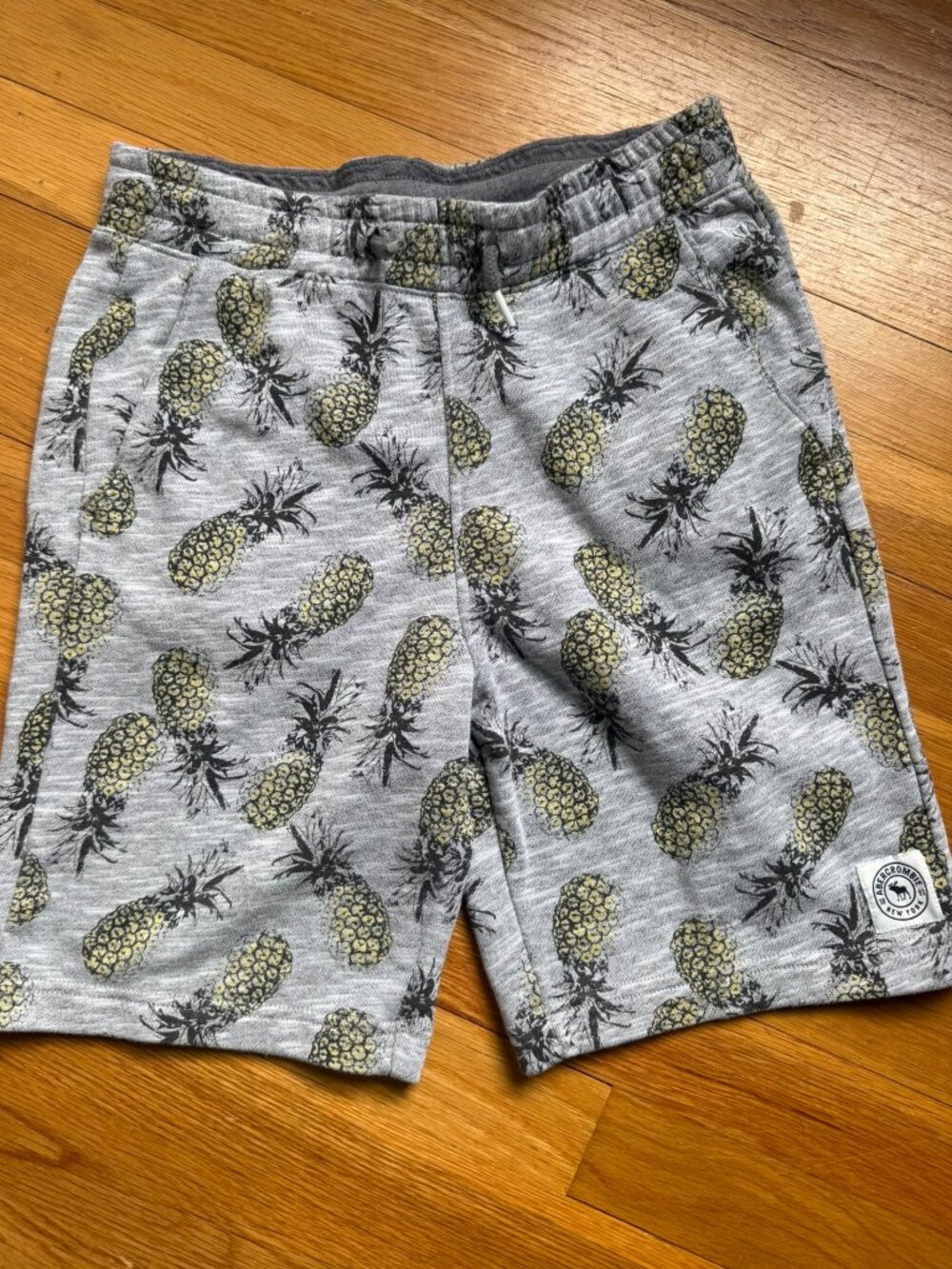 Ambercrombie Kids Pineapple Print Grey Shorts - Size 11/12